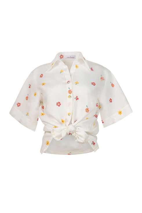 Camisa de Botones Holiday Cherry Tomate